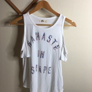 Namaste in shape graphic T-shirt